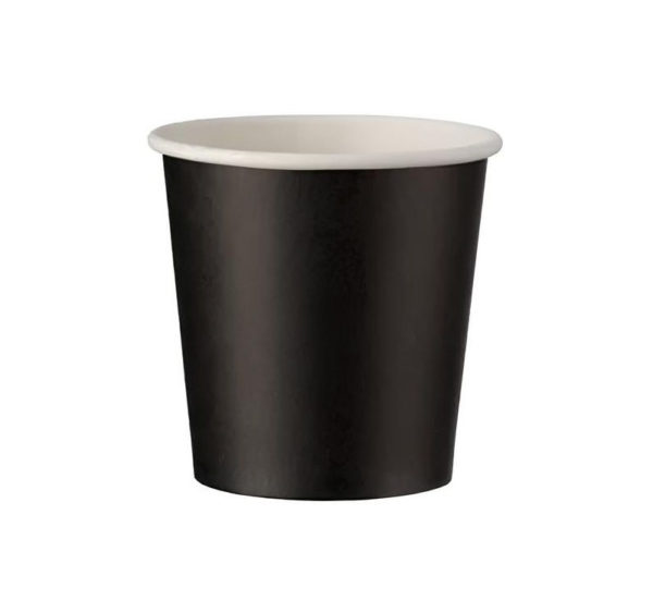 Papirnati kozarci 100 (120) ml d=62 mm 1-slojni crna SUP 50 kos