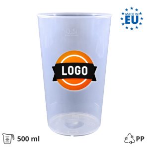 Kozarci trdi pralni 500 ml d=92 mm z vašim potiskom 500 kos [20 kos/pak]