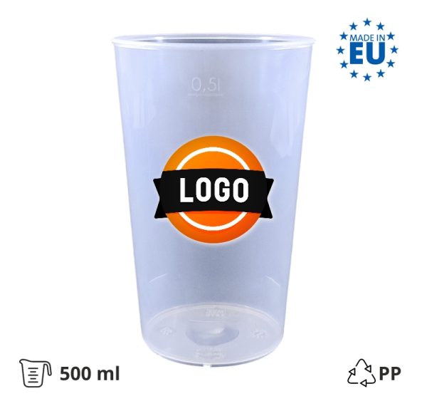 Kozarci trdi pralni 500 ml d=92 mm z vašim potiskom 500 kos [20 kos/pak]