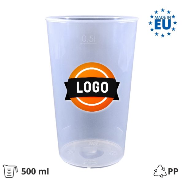 Kozarci trdi pralni 500 ml d=92 mm z vašim potiskom 500 kos [20 kos/pak]