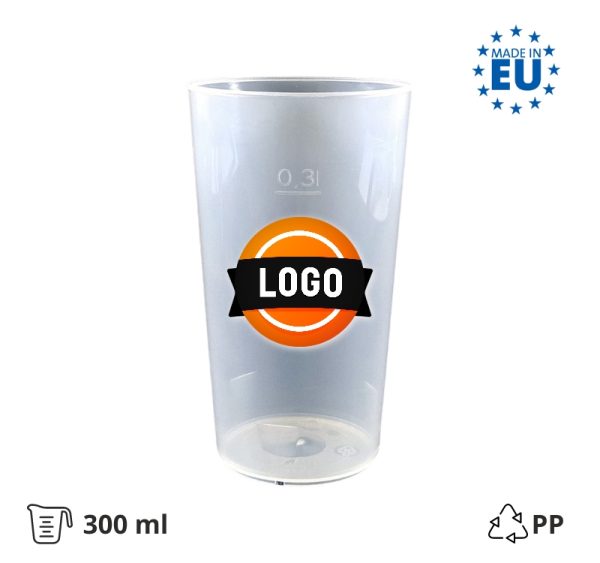 Kozarci trdi pralni 300 ml d=78 mm z vašim potiskom 500 kos [20 kos/pak]