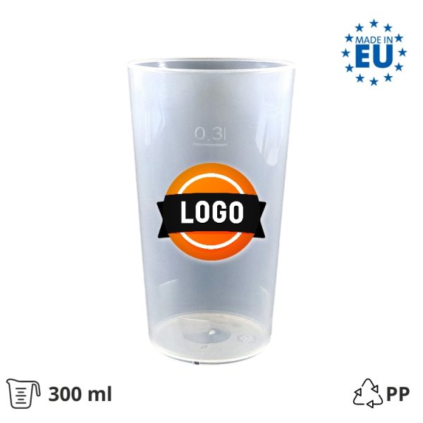 Kozarci trdi pralni 300 ml d=78 mm z vašim potiskom 500 kos [20 kos/pak]