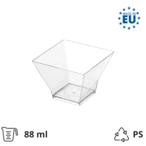 Finger food posodica PS 88 ml 62х62х50 mm Pagoda prozorna 6 kos