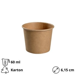 Posodica za omako 60 ml kraft 50 kos