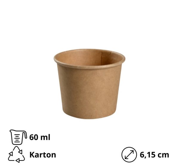 Posodica za omako 60 ml kraft 50 kos
