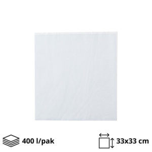 Papirnate serviete 1 sl 33×33 cm beli 400 l/pak