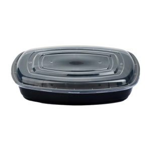 Posodica s pokrovom PP 2500 ml 32×24.3×6.8 cm črna