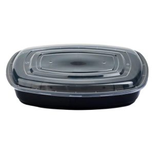 Posodica s pokrovom PP 2500 ml 32×24.3×6.8 cm črna