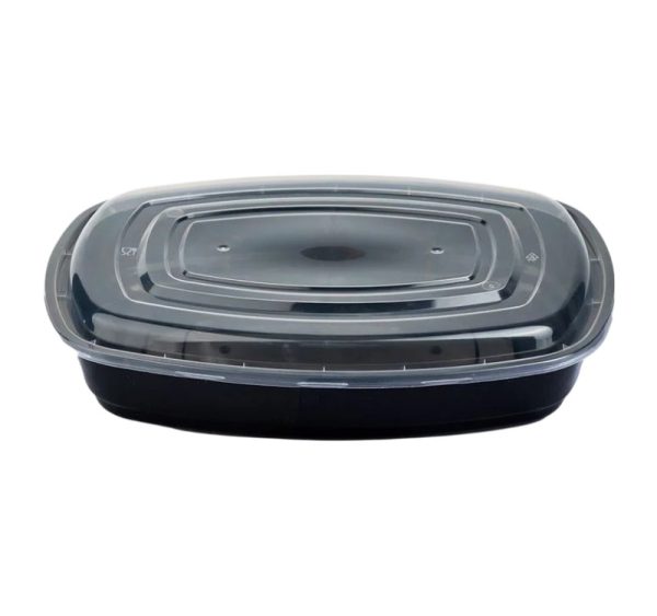 Posodica s pokrovom PP 2500 ml 32×24.3×6.8 cm črna