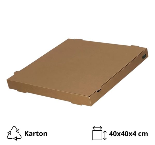 Škatla za pizzo 40х40х4 cm mikro-val karton kraft [50 kos/pak]