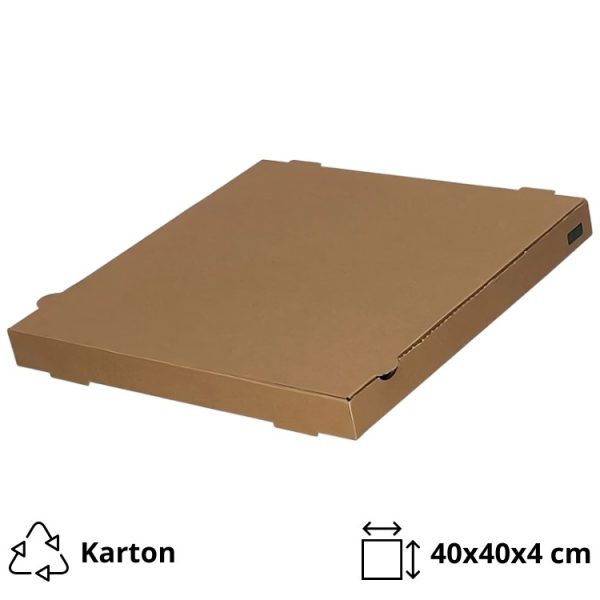 Škatla za pizzo 40х40х4 cm mikro-val karton kraft [50 kos/pak]
