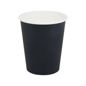 Papirnati kozarci 240 (280) ml d=80 mm 1-slojni črni SUP, 50 kos