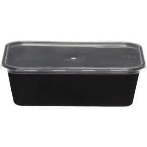 Posodica s pokrovom PP 750 ml 175x125x60mm črna