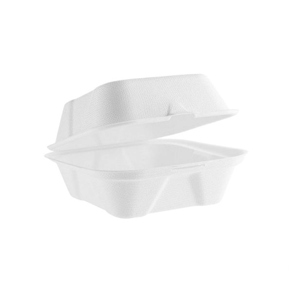 Burger embalaža PULP ECO 150x150x78 mm bela 50 kos