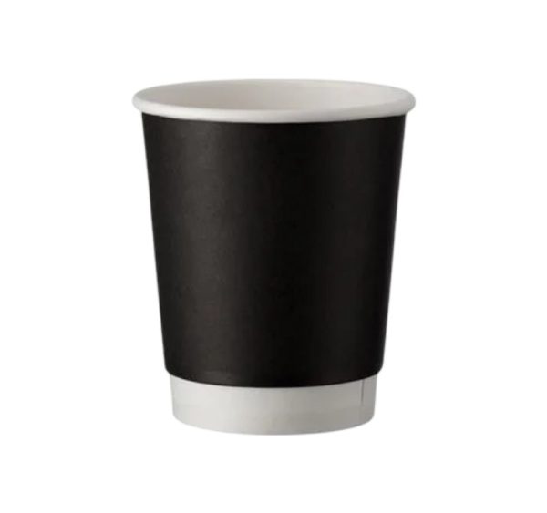 Papirnati kozarci 240 ml d=80 mm 2-slojni, črna SUP, 25 kos