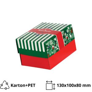 Škatla s pokrovom za sladice 13x10x8 cm CHRISTMAS