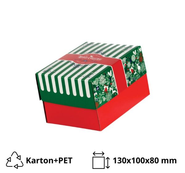 Škatla s pokrovom za sladice 13x10x8 cm CHRISTMAS