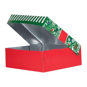 Škatla s pokrovom za sladice 21.8×21.6×8 cm CHRISTMAS [11 kos/pak]