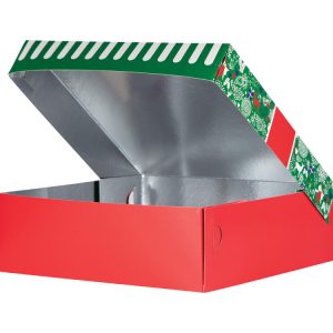 Škatla s pokrovom za sladice 25x25x8 cm CHRISTMAS [11 kos/pak]