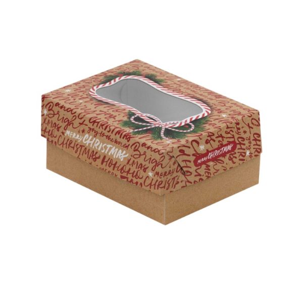 Škatla za sladice z oknom 17×12.6×7.8 cm CHRISTMAS