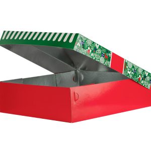 Škatla s pokrovom za sladice 35x35x10 cm CHRISTMAS [11 kos/pak]