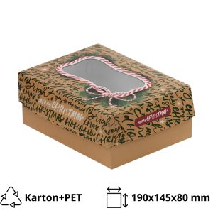 Škatla s pokrovom za sladice 19×14.5 x8 cm CHRISTMAS [11 kos/pak]