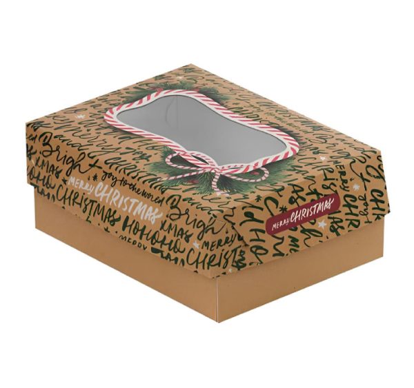 Škatla s pokrovom za sladice 19×14.5 x8 cm CHRISTMAS [11 kos/pak]