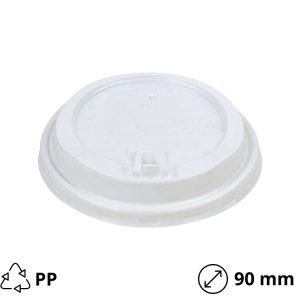 Pokrov z luknjo PP d=90 mm bel 100 kos