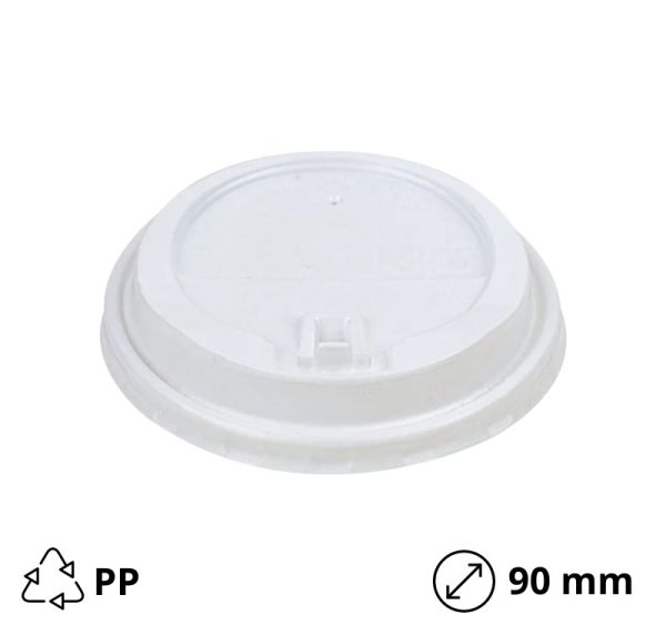 Pokrov z luknjo PP d=90 mm bel 100 kos