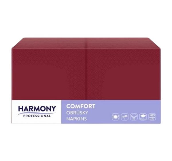 Papirnate serviete 2 sl 33×33 cm bordo 250 l/pak