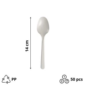 Plastična žlica PP 14 cm bela 50 kos