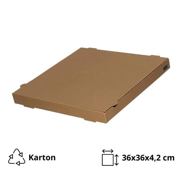 Škatla za pizzo 36х36х4,2 cm kraft [100 kos/pak]