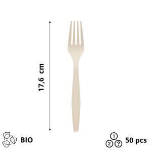 Vilica BIO 17,6 cm bež 50 kos