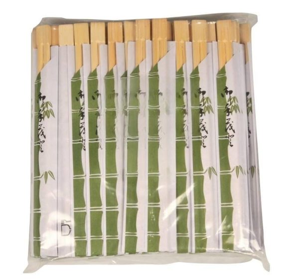 Palčke za azijsko hrano v papirni vrečki, bambus 100 kos