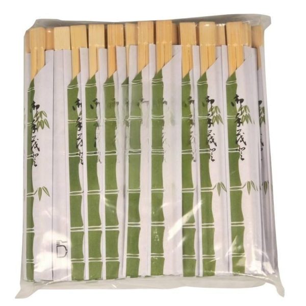 Palčke za azijsko hrano v papirni vrečki, bambus 100 kos