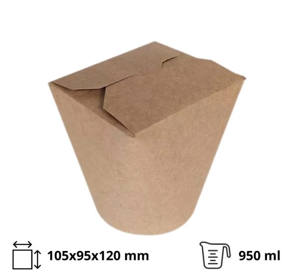 Papirnata posoda za WOK 950 ml kraft 50 kos