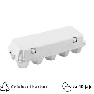 Embalaža za 10 jajc celulozni karton, siva [150 kos/pak]