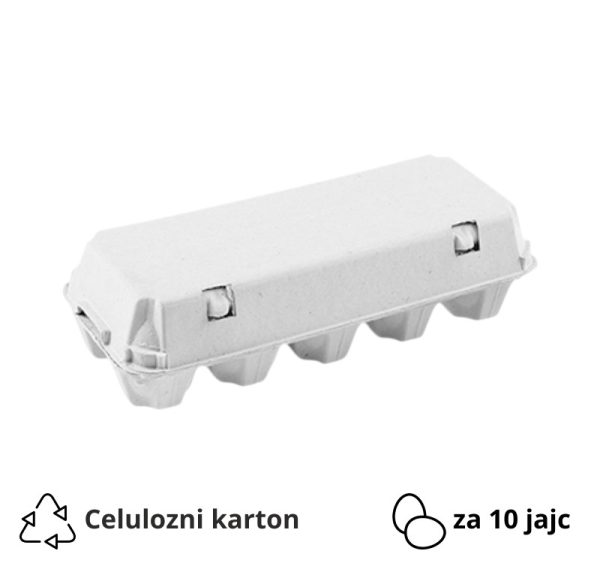 Embalaža za 10 jajc celulozni karton, siva [150 kos/pak]