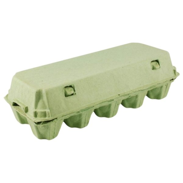 Embalaža za 10 jajc celulozni karton, zelen [150 kos/pak]