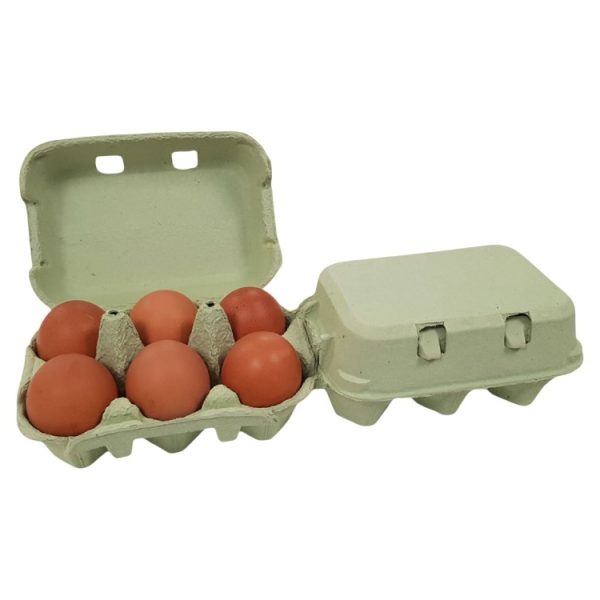 Embalaža za 2×6 jajc celulozni karton, zelen [135 kos/pak]