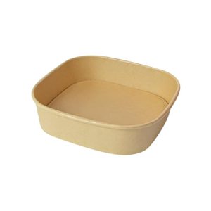 Papirnata posoda 1000 ml 170х170х56 mm, kraft, brez pokrova 50 kos