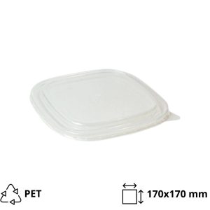 Pokrov PET za posodico 750/1000/1200 ml 170×170 mm 50 kos