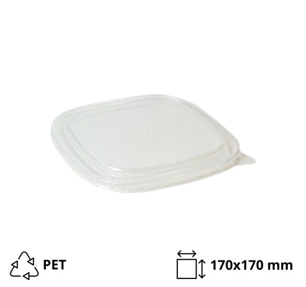 Pokrov PET za posodico 750/1000/1200 ml 170×170 mm 50 kos