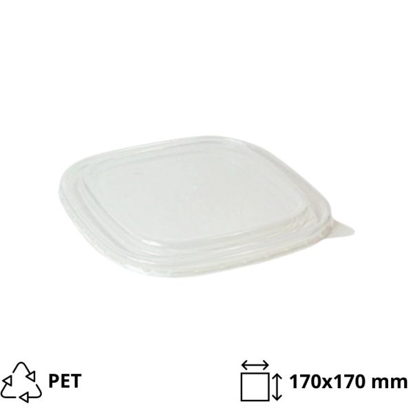 Pokrov PET za posodico 750/1000/1200 ml 170×170 mm 50 kos