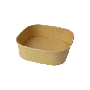 Papirnata posoda 750 ml 170х170х42 mm, kraft, brez pokrova 50 kos