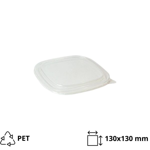 Pokrov PET za posodico 650 ml 130×130 mm 50 kos