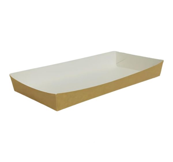 Ladjica papirnata 200x100x20 mm kraft 100 kos