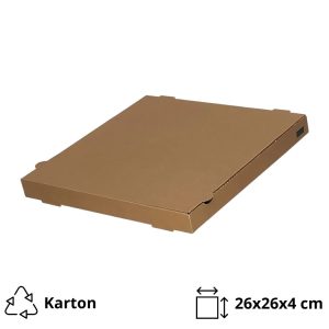 Škatla za pizzo 26х26х4 cm kraft [100 kos/pak]