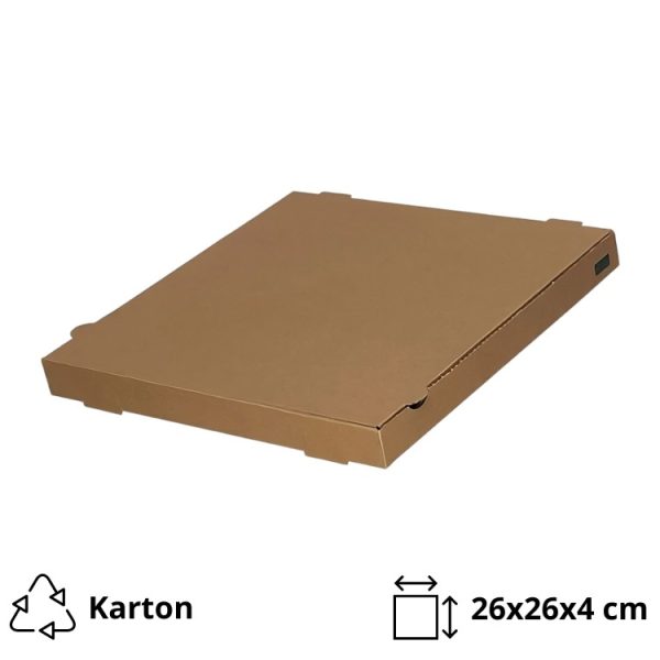 Škatla za pizzo 26х26х4 cm kraft [100 kos/pak]
