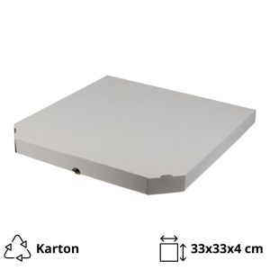 Škatla za pizzo 33х33х4 cm bela [100 kos/pak]